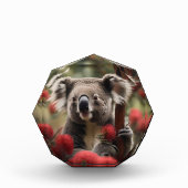 Rode Banksia boom met Koala Beer, Fotoblokken (Voorkant)