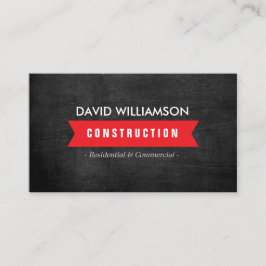 RODE BANNER CONSTRUCTIE, BOUWER, ARCHITECT LOGO VISITEKAARTJE