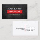 RODE BANNER CONSTRUCTIE, BOUWER, ARCHITECT LOGO VISITEKAARTJE (Voorkant / Achterkant)