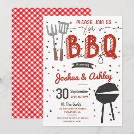 Rode Barbecue Baby shower BaByQ BBQ Kaart