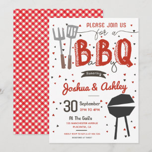 Rode Barbecue Baby shower BaByQ BBQ Kaart