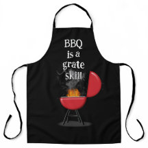 Rode Barbecuegrill in brand met leuke tekst