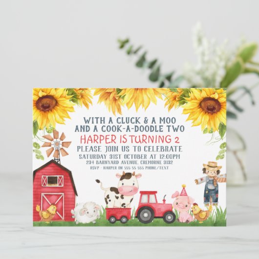 Rode Barn Boerderij Farmyard Kaart (Staand voorkant)