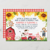 Rode Barn Boerderij Farmyard Kaart (Voorkant / Achterkant)