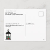 Rode Barn Boerderij Uitnodiging voor Kerstmis (Achterkant)