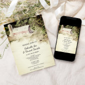 Rode Barn Boerderij Weddenschap Waterverf Kaart