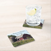 Rode Barn Country Wedding Kartonnen Onderzetters (Insitu)