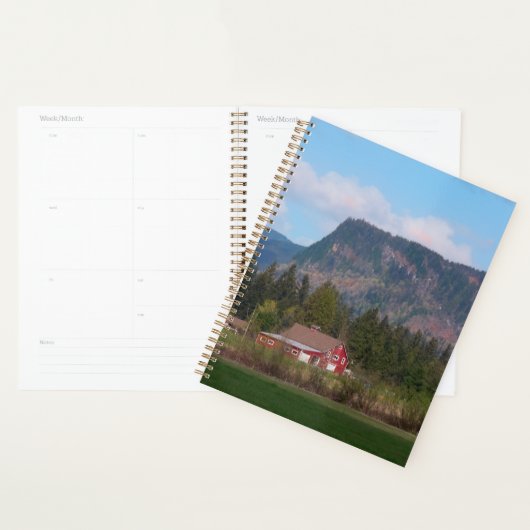 Rode Barn en de berg Enumclaw Planner (Display)