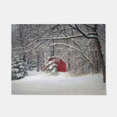 Rode Barn in de sneeuw (2011) Deurmat (Voorkant)