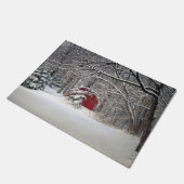 Rode Barn in de sneeuw (2011) Deurmat (Schuin)