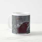 Rode Barn in de sneeuw Koffiemok (Voorkant links)