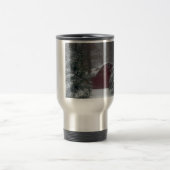 Rode Barn in de sneeuw Reisbeker (Center)