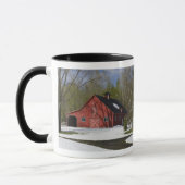 Rode Barn in de winter Mok (Links)