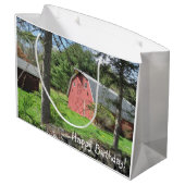 Rode Barn in het land Groot Cadeauzakje (Achterkant Gekanteld)