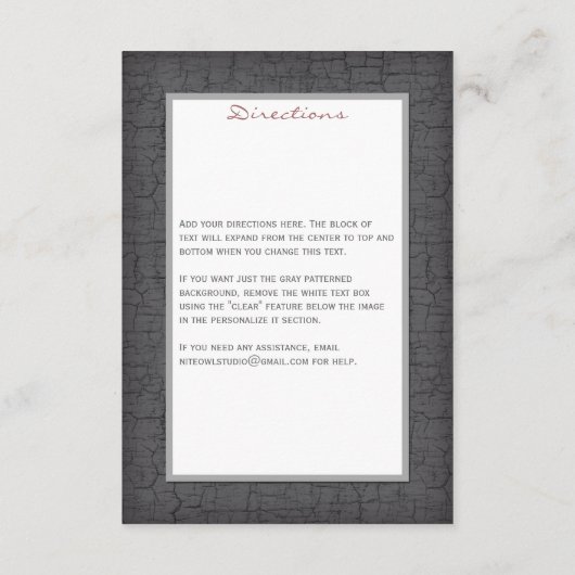 Rode Barn in Winter Wedding Enclosure Kaart (Achterkant)