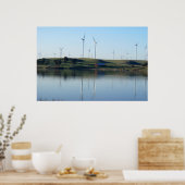 Rode Barn op een Boerderij van de wind Poster (Keuken)