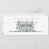 Rode Barn, pijnbomen, winterkerstfeest Kaart (Achterkant)