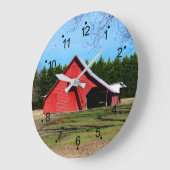 Rode Barn Shed Large Clock Grote Klok (Hoek)