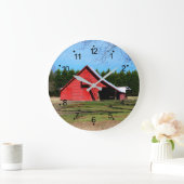 Rode Barn Shed Large Clock Grote Klok (Huis)