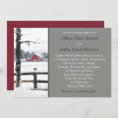 Rode Barn tijdens de winterwedstrijd Kaart (Voorkant / Achterkant)