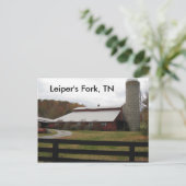Rode Barn van Leiper's Fork Briefkaart (Staand voorkant)