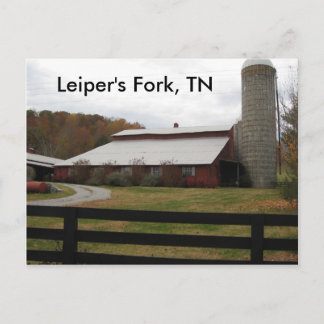 Rode Barn van Leiper's Fork Briefkaart