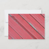 Rode Barn Wood en bloemen Land Weddenschap RSVP (Achterkant)