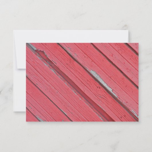 Rode Barn Wood en bloemen Land Weddenschap RSVP (Achterkant)