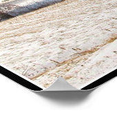 Rode Barns in de winter Poster (Hoek)