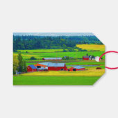 Rode Barns van Whidbey Island Gift Label Cadeaulabel (Voorkant (Horizontaal))