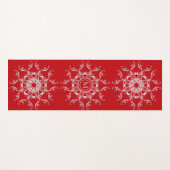 Rode barok Mandala-ontwerp. yoga mat. Yogamat (Voorkant (horizontaal))
