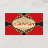Rode barokke elegante tarot Visitekaartjes (Voorkant)