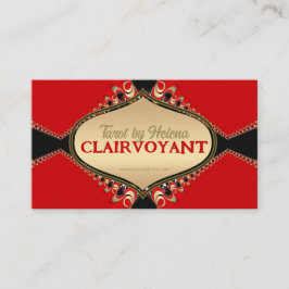 Rode barokke elegante tarot Visitekaartjes