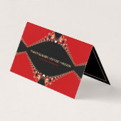 Rode barokke elegante tarot Visitekaartjes (Achterkant)