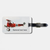 Rode Baron-vliegtuig  Bagagelabel (Achterkant horizontaal)