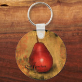 Rode Bartlett Peer Sleutelhanger (Voorkant)