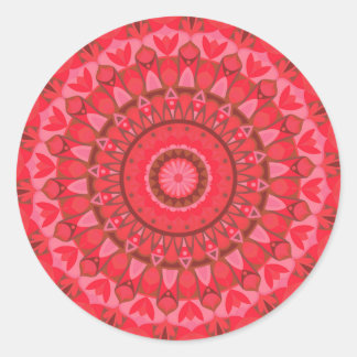 Rode Basis Mandala Ronde Sticker