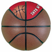 Rode Basketbal met Speler Teamnaam Nummer (Rechts)