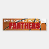 Rode Basketbalteam Aangepaste Hoge School Bumpersticker (Voorkant)