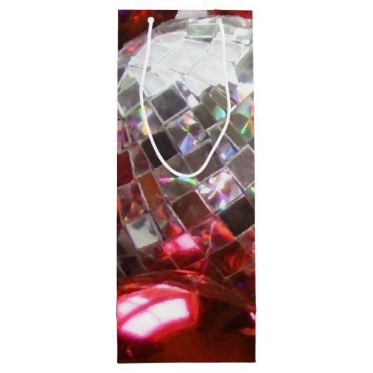 Rode Baubles cadeawijn Wijn Cadeautas (Achterkant)