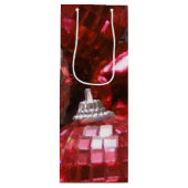 Rode Baubles cadeawijn Wijn Cadeautas (Voorkant)