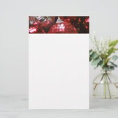 Rode Baubles header briefpapier wit (Staand voorkant)