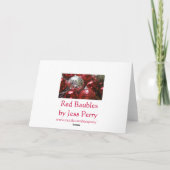 Rode Baubles "Merry Kerstmis"-stripe kaart (Achterkant)