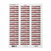 Rode Baubles retouradreslabel rode tekst Etiket (Full Sheet)
