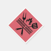 Rode BBQ-familiefeest Servet (Hoek)