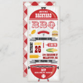 RODE BBQ GRILL ARTIJ INVITATIE KAART (Voorkant / Achterkant)