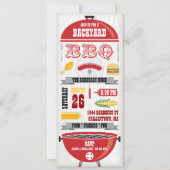 RODE BBQ GRILL ARTIJ INVITATIE KAART (Voorkant)