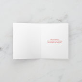 Rode Beer met kerstmis Feestdagen Kaart (Binnen)