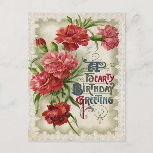 Rode Begonia Bloemen Briefkaart (Voorkant)