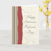 Rode beige dag voor administratieve professionals  kaart (Gele Bloem)